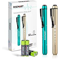 RISEMART - Lámpara de diagnóstico para pupila (2 unidades- reutilizable)- color dorado y verde